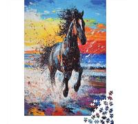 Fine Horse Puzzle 1000 Pezzi, Tecnica Di Rilassamento, Progetto Familiare, Opera D'Arte Completa 1000pcs (75x50cm)