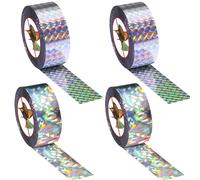 Fine jade2 4 Rotoli Nastro Repellente per Uccelli Antiuccelli Dissuasore Riflettente Nastri per Case, Cortili, Terrazzi e Giardini(50m * 2.5cm)
