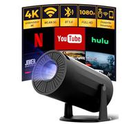 Fine Life Pro Mini Smart Proiettore 4K Home Cinema Portatile 1080P Supporto Bluetooth Android e iOS 11.0, Portatile WiFi Proiettore Piccolo con Auto Keystone Rotazione 180°