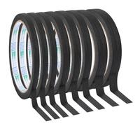 Fine Line, 8 rotoli di nastro per mascheratura, nastro adesivo nero, nastro per lavori di bricolage, etichette (larghezza 3/6,5/13 mm)