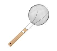 Fine Mesh Steriger - Spoon Filtro Olio | Skimmer A Rete Fine In Acciaio Inossidabile Con Manico In Legno | Strumento Da Cucina Rettificato E Resistente Per Scremare Grasso, Olio, Schiuma E Grassi | Co