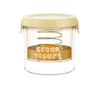 Fine Mesh Yogurt Strainer with Lid - Premium Filtering Accessory Using Stainless Steel Springs, High-Clarity Separation System, Reliable Container Supporting Creamy Texture Risults, Versatile D