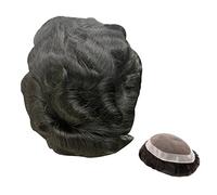 Fine Mono NPU Base Mens Toupee Sistema di Sostituzione dei Capelli Indiani Densità del 110-130% Onda Durevole Parrucchino per Capelli Umani Toupee per Uomo (Colore : Wave Toupee 1B05 110%, Dimension
