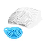 Fine Nylon Paint Strainer 100um | 200pcs with Foldable Silicone Funnel | High - Flow Mesh for Application Devices/Casting Material/Automotive Paint