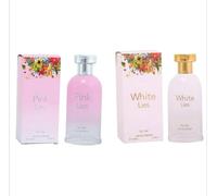 fine perfumery Confezione da 2 profumi da donna White Lies, Pink Lies Eau de Parfum Spray Fragranza da donna EDP per lei 100 ml Ciascuno Laghmani London