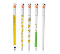 Fine Point Erasable Pens | 0.5mm Erasable Duck Shape Gel Writing Pens,No Smear 5X Cute Smooth Stationary Supplies For Writing Workplace Use School Journaling Note-Taking Drawing