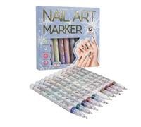 Fine Tip Nail Pens, Quick Dry Markers, 6 Piece Set for Manicure, Smudge Resistant Cosmetics, Precision Drawing Tools with Multi Colors, Nails Design Supplies for Home Salon Everyday Use