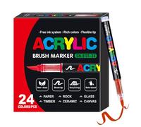 Fine Tip Permanent Markers, Watercolor Liquid Markers, Soft Head Liquid Markers, Sketching Markers for Artists, Artist Markers for Coloring, Waterproof Sketching Markers, Fine and Brush Tip Markers