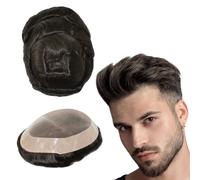 Fine toupee mono da uomo sistema di riempimento capelli umani parrucchiere...