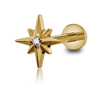 FINE4U Flat Back Earrings Stud Titanium 16G 6mm 8mm ASTM F136 Titanium Cartilage Earring for Conch Helix Flat Tragus Lobe