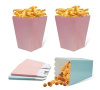 FINEASY 22Pezzi Scatole Sacchetti Pop Corn, Mini contenitori per Popcorn, Sacchetti per Compleanno, Popcorn Caramello per Feste Matrimoni Carnevale Favore Partito (Rosa)