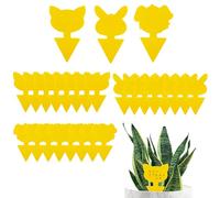 FINEASY 24 Pezzi Moscerini Piante Adesivi Fitosanitari,Giallo Insetticida Piante, Olio di Neem per Piante Trappola Moscerini, Bifacciale Zeolite per Piante Lumachicida, Piante da Interno o da Balcone