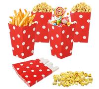 FINEASY 40 Pezzi Scatole Sacchetti Pop Corn, Mini contenitori per Popcorn, Sacchetti per Compleanno, Popcorn Caramello per Feste Matrimoni Carnevale Favore Partito (Pois)