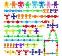 FINEASY 67 Pezzi Giochi Bagnetto Neonato, Giochi per Bagnetto Divertenti, Giocattolo Giochi da Viaggio per Bambini, Giocattolo a Ventose Sensoriale Carini per Ragazzi Ragazze Adulti