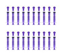 FINEASY Siringa di Plastica,Siringhe Monouso 5ml 10ml con Tappo,Siringa di Plastica senza Ago, Siringhe Sterili per Alimentazione Animale,Ricarica,Alimentazione Animale,Liquidi, Viola (5ml/20pz)