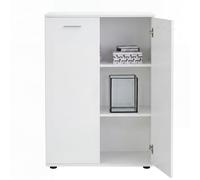 FineBuy Cassettiera 71x35x104 cm Bianca con 2 Ante, Mobile Multiuso