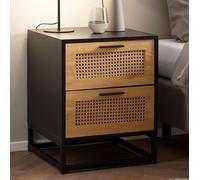 FineBuy Comodino da Letto 45x45x56 cm Consolle Notturna Alto con Cassetti