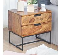 FineBuy Comodino da Letto 50x40x51 cm Legno Massello Consolle Notturna Alto