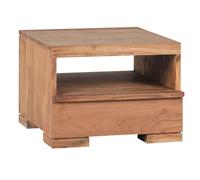 FineBuy Comodino Letto Legno Massello Acacia 40x30x40cm Stile Moderno | Consolle Notturna con cassetto | Comodino da Notte