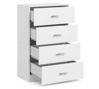 FineBuy Credenza 60x30x90 cm Bianca Lucido, Cassettiera