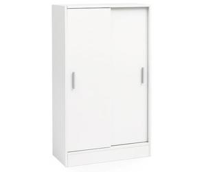 FineBuy Credenza Ufficio Moderna Bianca 60x107,5x28,5 cm Madia Ingresso | Sideboard Mobiletto da Soggiorno | Buffet con 2 Ante