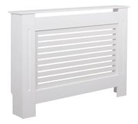 FineBuy Design Copri radiatore Bianco Opaco Verniciato | Pannello di Riscaldamento Coperchio del Riscaldamento | Lamelle di Legno del radiatore Protezione del Coperchio del radiatore di Riscaldamento