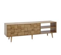 FineBuy Design Lowboard 160x51x40 cm Tavolo TV Rovere con Due Ante Moderno | Mobile Porta TV | Scaffale HiFi con vano portaoggetti