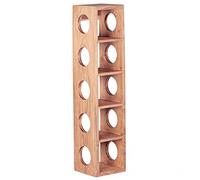 FineBuy Mensole per Vino Legno massiccio Acacia 15x70x15 cm | Portabottiglie per il vino per 5 bottiglie | Scaffale da parete Cucina | Design Porta Bottiglie Mensola