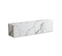FineBuy - Mobile basso da appendere, effetto marmo, 120 x 30 x 30 cm