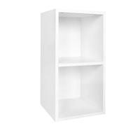 FineBuy Scaffale 30x30x60 cm Bianco, Libreria Stretta con 2 Scomparti