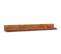 FineBuy Scaffale a Muro 160 cm Legno Massiccio Sheesham Ripiano in Legno | Mensola pensile Stile Moderno | Scaffale Forma Rettangolare