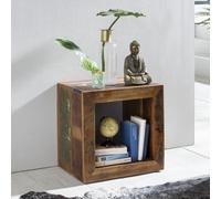 FineBuy Scaffale Legno Massiccio Mango 45x45x35 cm Ripiano in legno Cubo