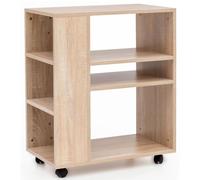 FineBuy Scaffale Ruote 60x35x75 cm Legno Ruote, Scaffale da Cucina Stretto