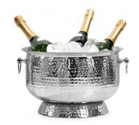 FineBuy Secchiello Champagne 37 x 37 x 24,5 cm Alluminio Argento Fatto a Ma