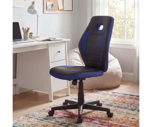 FineBuy Sedia Bambini Ufficio Tessuto / Ecopelle Poltrona Scrivania Girevole