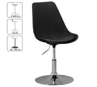 FineBuy Sedia da Cucina Design Sedia per Sala da Pranzo Plastica e Metallo 110kg