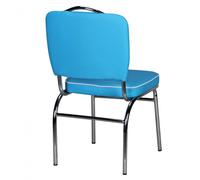 FineBuy Sedia da pranzo American Diner Ecopelle e Metallo Imbottita Moderno