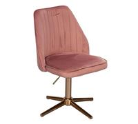 FineBuy Sedia da Scrivania Velluto, Sedia Girevole Senza Ruote