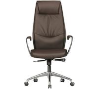 FineBuy Sedia Ufficio Vera Pelle Poltrona Scrivania Girevole Imbottita