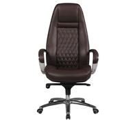 FineBuy Sedia Ufficio Vera Pelle Poltrona Scrivania Sedia Girevole Imbottita