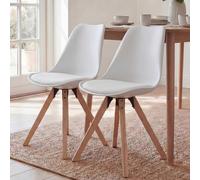 FineBuy Set di 2 Retro Sedie da pranzo Sedia da Cucina Scandinavo Imbottito