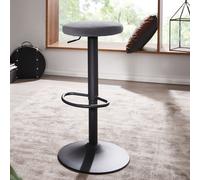 FineBuy Sgabello da Bar 58 - 79 cm Velluto Metallo Regolabile Sgabello da Cucina