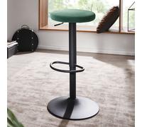 FineBuy Sgabello da Bar 58 - 79 cm Velluto Metallo Regolabile Sgabello da Cucina