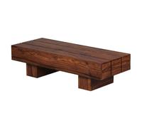 FineBuy Tavolino 120x45x30 cm Sheesham Massello Marrone, Design a Blocchi