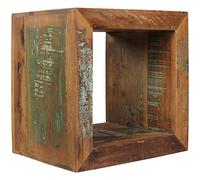 FineBuy Tavolino KALKUTTA 45x45x35 cm Legno Massello con Ripiano