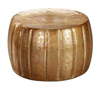 FineBuy Tavolino Rotondo 60x60x36 cm Alluminio Oro