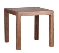 FineBuy Tavolo da Pranzo in Legno Massello di Acacia 80 x 76 x 80 cm | Stile Country per Cucina | Forma Quadrata | Articoli in Legno Naturale