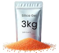 Fineely® Silica Gel di silice da 3 kg granulato (2 - 5 mm) per assorbire l'umidità, cambia colore in verde, rigenerabile in forno, riutilizzabile, ideale per auto, armadi e magazzini