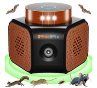 FINEFIX Repellente per roditori 360° Ultrasuoni Plug in 4 Modalità Repellente per topi Interno Repellente per scoiattoli Interni Soluzione Moderna Ultrasuoni Repeller per topi Ultrasuoni Spina in