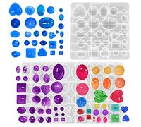FineGood 2 stampi in resina per gioielli, stampi in silicone per gioielli in resina epossidica, per ciondoli fai da te, orecchini, creazione di gioielli